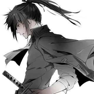 🗡 Anime, Samurai, Espada, Guerreiro, Katana, Japonês, Tradicional telegram sticker
