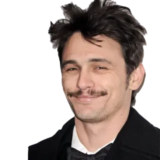 😊 James Franco attore, celebrità, baffi, ritratto telegram sticker