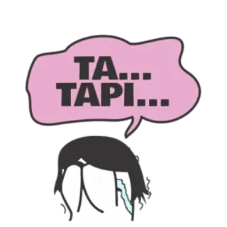 😰 TA... TAPI... 슬픈, 울음, 만화, 카툰, 인도네시아 telegram sticker