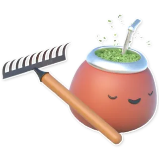 👨‍🌾 Mate, Yerba mate, Drank, Zuid-Amerika, Terere, Kalebas, Bombilla, Infusie telegram sticker