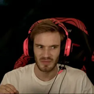 🙁 PewDiePie PewDiePie, YouTube, gamer, internet personality, meme telegram sticker