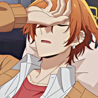 🤦‍♀️ Animé, Dessin animé, Personnage, Homme, Fatigué, Sommeil telegram sticker