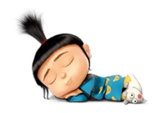 💤 Agnes Despicable Me Cartone animato, Dormire, Agnes, Cattivissimo Me, Personaggio, Ragazza telegram sticker