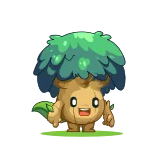 ❤️ albero, carino, cartone animato, natura, foglia, pianta, personaggio telegram sticker