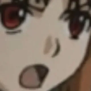 😠 anime, face, shocked, expression telegram sticker