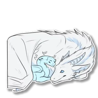 💕 dragão, fofo, fantasia, mãe, bebê, animal, desenho animado, adesivo telegram sticker