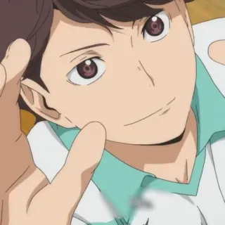 💗 Oikawa Tooru Haikyuu!! Anime, Manga, Haikyuu, Oikawa, Alzatore, Pallavolo telegram sticker