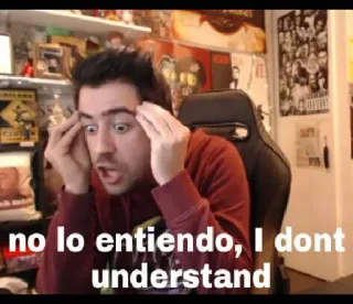 😥 no lo entiendo, I dont understand verwirrt, ausdruck, frustration, zweifel telegram sticker