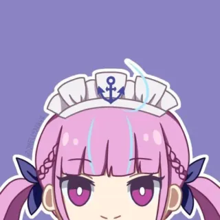 👾 Aqua Minato Anime, Vtuber, Imut, Minato Aqua, Karakter telegram sticker