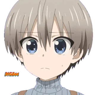 😒 Uzaki Hana Uzaki-chan Wants to Hang Out! anime, cartoon, cute, uzaki hana, uzaki-chan wants to hang out telegram sticker