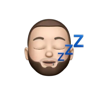 😴 ZZZ dormindo, sonolento, cansado, emoji, rosto, desenho animado whatsapp sticker