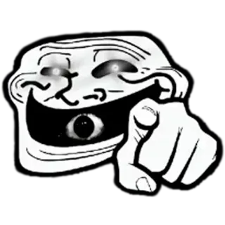 😳 หน้าโทรลล์, มีม, อินเทอร์เน็ต, โทรลล์, ตลก telegram sticker