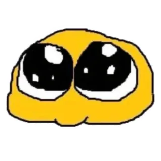 🥺 niedlich, augen, gelb, blob telegram sticker