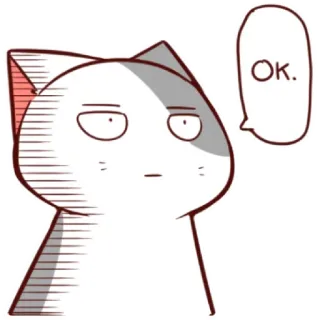 👌 OK. 고양이, OK, 동의, 승인, 귀여운, 밈, 웃긴 telegram sticker