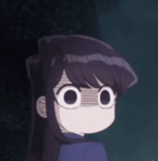 😨 Komi Shouko Komi Can't Communicate Anime, Komi Can't Communicate, Komi Shouko, impactado/a, expresión telegram sticker