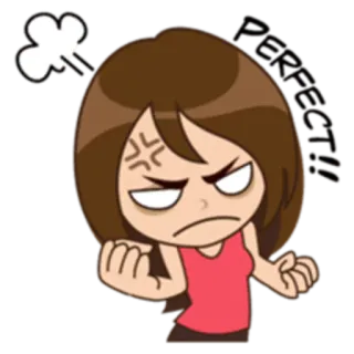 😤 angry, cartoon, upset, frustrated, irritated, annoyed telegram sticker