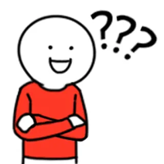 ❓ thinking, question, confused, doubt, pondering, unsure whatsapp sticker