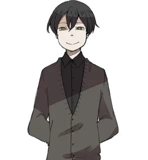 😏 Anime, Manga, Personaggio, Illustrazione, Sorriso telegram sticker
