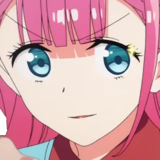 😏 Anime, Dễ thương, Cô gái, Manga, Tóc hồng, Mắt to telegram sticker