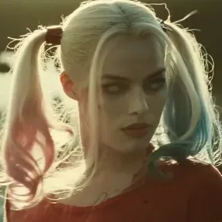 😒 Harley Quinn 哈莉·奎茵, DC漫画, 玛格特·罗比, 反派, 反英雄, 漫画人物 telegram sticker
