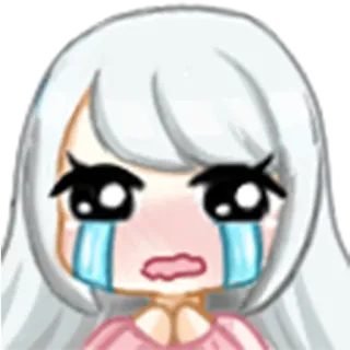 😭 Anime, Chorando, Triste, Garota, Lágrimas, Emocional, Desenho animado telegram sticker