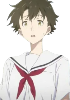 😅 anime, character, girl, school uniform telegram sticker