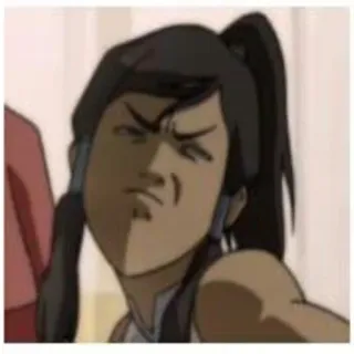😝 Korra The Legend of Korra dessin animé, avatar, nickelodeon, visage, expression telegram sticker