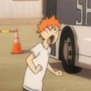 🍊 Hinata Haikyuu!! Anime, Haikyuu, Hinata, Kreskówka, Śmieszne, Siatkówka telegram sticker