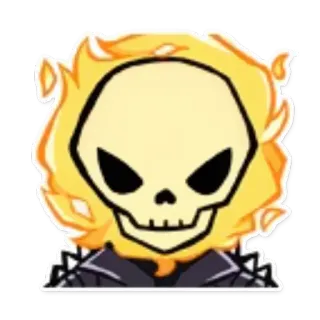 🔥 Ghost Rider marvel, superhero, skull, flames, comic telegram sticker