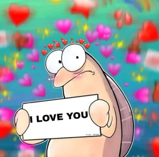❤️ I LOVE YOU amour, dessin animé, coeurs, mignon, affection whatsapp sticker