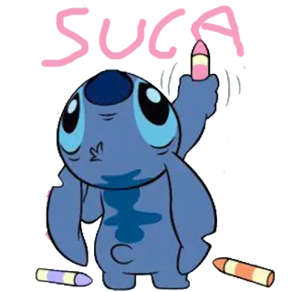 💉 Stitch SUCA stitch, disney, offensive, cartoon, character telegram sticker