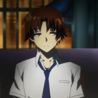 😐 Kiyotaka Ayanokoji Classroom of the Elite Anime, Schuluniform, Teenager, Junge telegram sticker