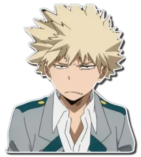 😑 Katsuki Bakugo My Hero Academia อนิเมะ, โกรธ, มังงะ, ฮีโร่, บาคุโก telegram sticker