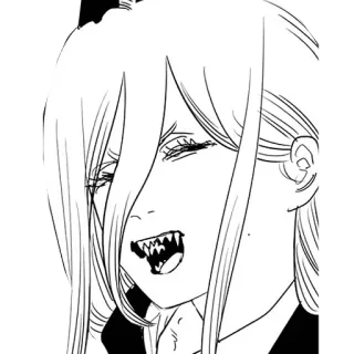 😆 Power Chainsaw Man anime, manga, devil, fangs, Power, Chainsaw Man telegram sticker