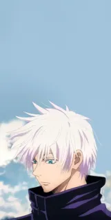 😮 Satoru Gojo Jujutsu Kaisen Anime, Gojo, Satoru Gojo, Jujutsu Kaisen, Cabelo Branco, Olhos Azuis telegram sticker