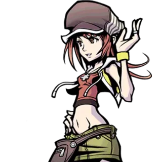 ☺️ anime girl, cartoon, female, character, stylish, hat, cute telegram sticker