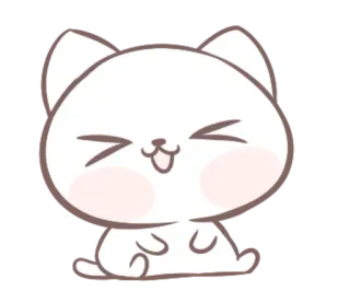 😆 แมว, น่ารัก, คาวาอิ, การ์ตูน, สัตว์, มีความสุข, สติกเกอร์ telegram sticker