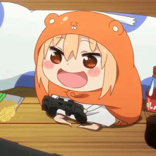 🍧 Umaru Doma Himouto! Umaru-chan anime, cute, gaming, umaru, chibi telegram sticker
