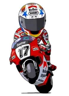 😏 17 moto, course, sport, sport automobile, véhicule whatsapp sticker