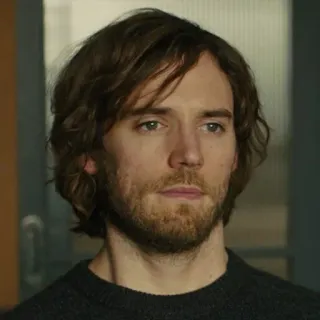 😐 uomo, ritratto, attore, sam claflin telegram sticker