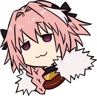😌 Astolfo Fate/Apocrypha anime, manga, character, cute, kawaii, pink hair, fate, fate/apocrypha telegram sticker