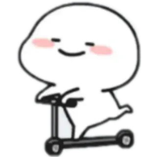 🚴 cartoon, scooter, character, cute, kawaii telegram sticker