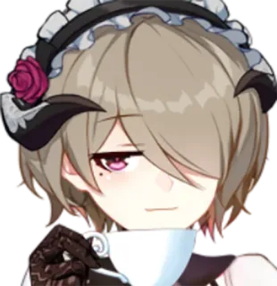 😏 Anime, Maid, Imut, Tanduk, Teh telegram sticker