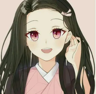⛓ Nezuko Kamado Demon Slayer anime, demon slayer, nezuko, kamado, imut, gadis telegram sticker