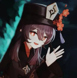 👻 Hu Tao Genshin Impact 动漫, 原神, 游戏, 老婆, 胡桃 telegram sticker