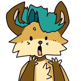 😱 Мультик, Лиса, Удивлен, Животное, Милый telegram sticker