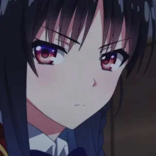 😑 Suzune Horikita Classroom of the Elite anime, classroom of the elite, suzune horikita, school uniform telegram sticker