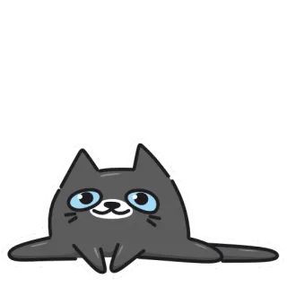 🙃 gatto, animale, carino, divertente, adesivo, cartone animato telegram sticker