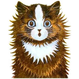 😨 cat, animal, pet, kitten, brown cat, cute, sticker telegram sticker