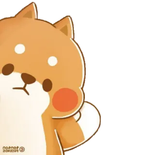 👋 tonfon FRIENDS หมา, น่ารัก, ลูกหมา, ชิบะอินุ, สัตว์ telegram sticker